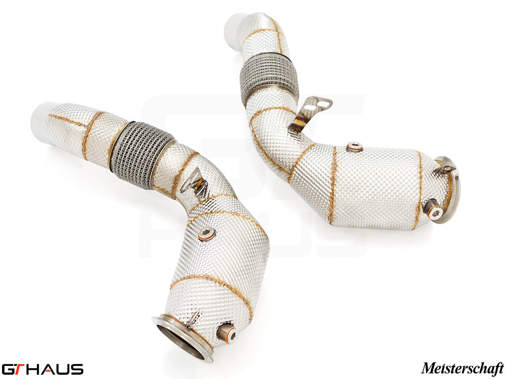 BMW F12/13 M6 2012-2018 Down Pipes OBD2 - 400 CEL Sport Cats (90mm piping)