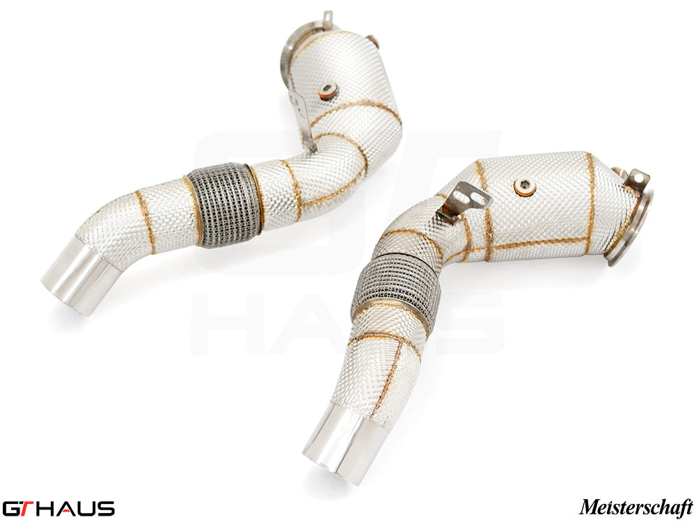 BMW F12/13 M6 2012-2018 Down Pipes OBD2 - 400 CEL Sport Cats (90mm piping)