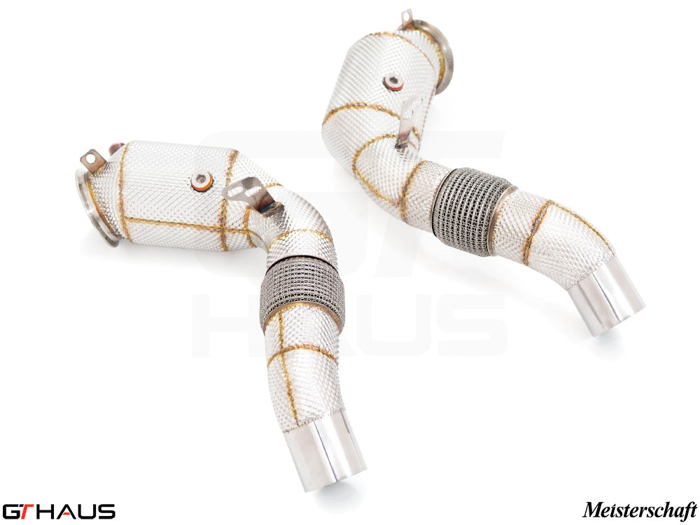 BMW F12/13 M6 2012-2018 Down Pipes OBD2 - 400 CEL Sport Cats (90mm piping)