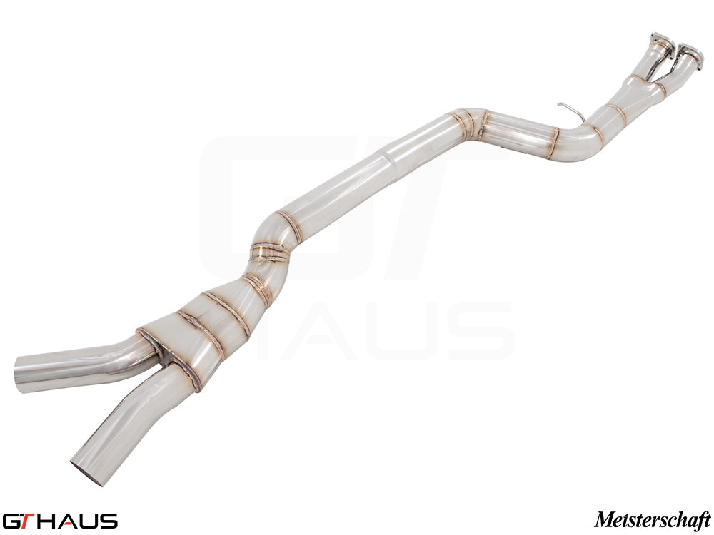 BMW F80/82/83 (M3/M4) 2014-2020 Optional Single LX pipe (with Velocity box) Full Cat-back LX pipes (Single 90mm piping)