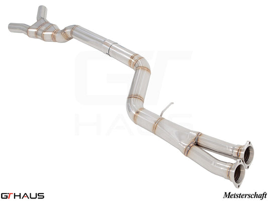 BMW F80/82/83 (M3/M4) 2014-2020 Optional Single LX pipe (with Velocity box) Full Cat-back LX pipes (Single 90mm piping)