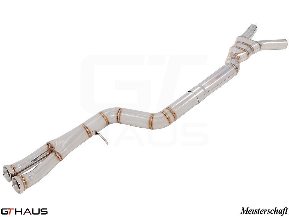 BMW F80/82/83 (M3/M4) 2014-2020 Optional Single LX pipe (with Velocity box) Full Cat-back LX pipes (Single 90mm piping)