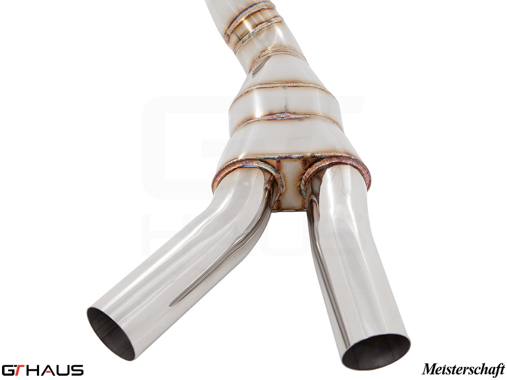 BMW F80/82/83 (M3/M4) 2014-2020 Optional Single LX pipe (with Velocity box) Full Cat-back LX pipes (Single 90mm piping)