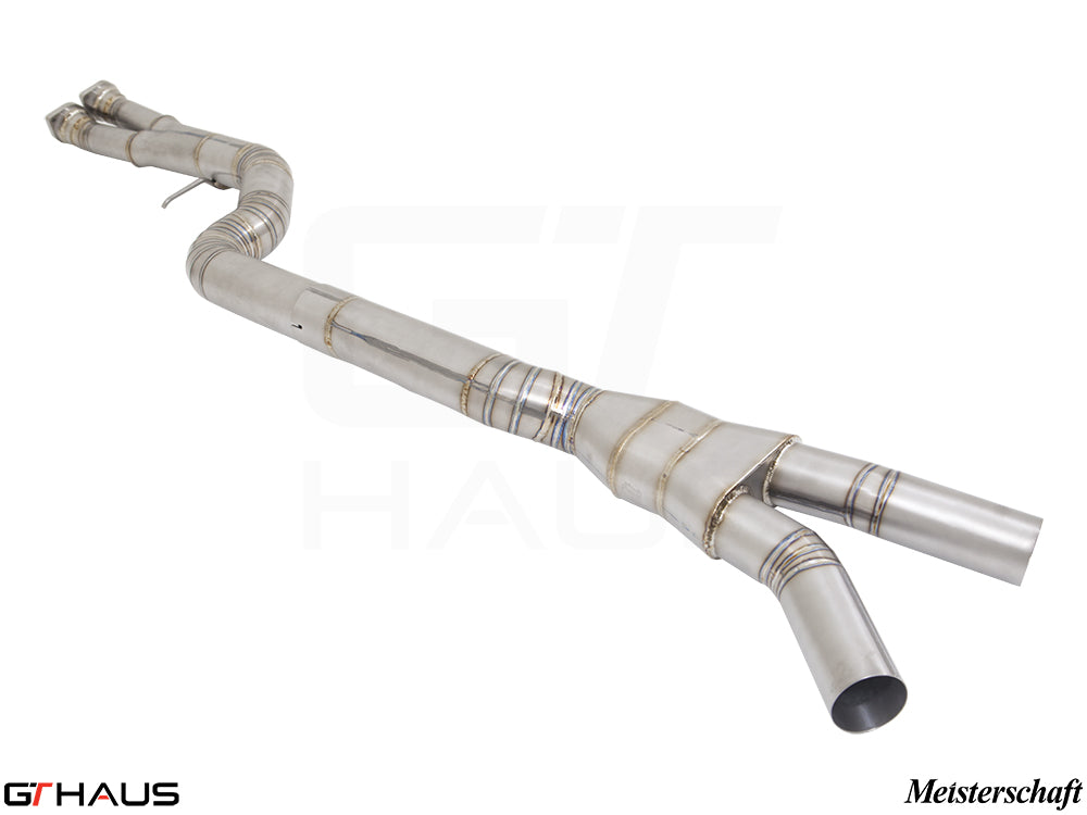 BMW F80/82/83 (M3/M4) 2014-2020 Optional Single LX pipe (with Velocity box) Full Cat-back LX pipes (Single 90mm piping)