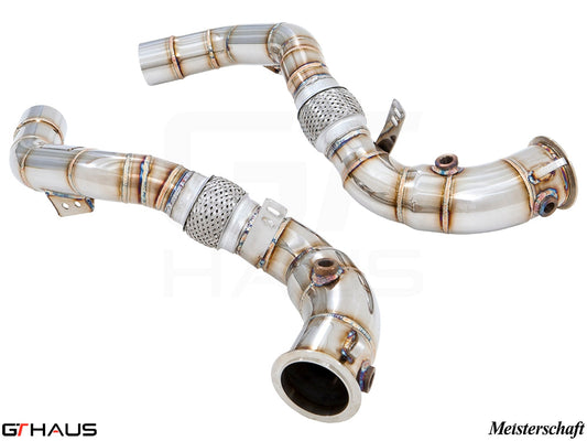 BMW F85 X5M SAV 2015-2019 Down Pipes OBD2 - 400 CEL Sport Cats (90mm piping)
