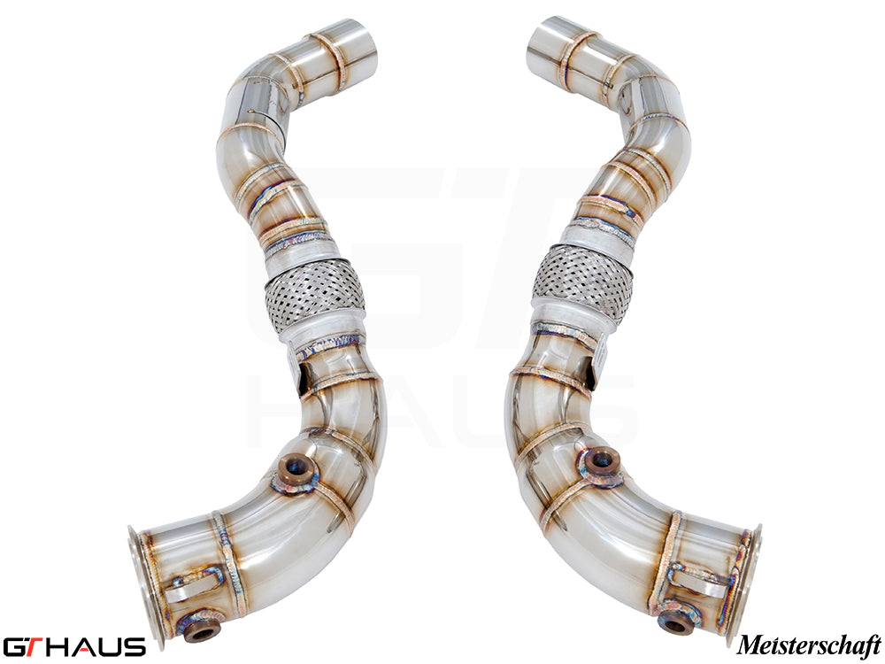 BMW F86 X6M SAV 2015-2019 Down Pipes OBD2 - 400 CEL Sport Cats (90mm piping)