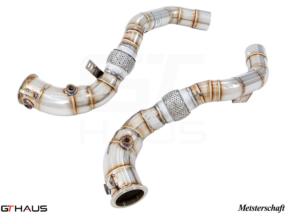 BMW F86 X6M SAV 2015-2019 Down Pipes OBD2 - 400 CEL Sport Cats (90mm piping)