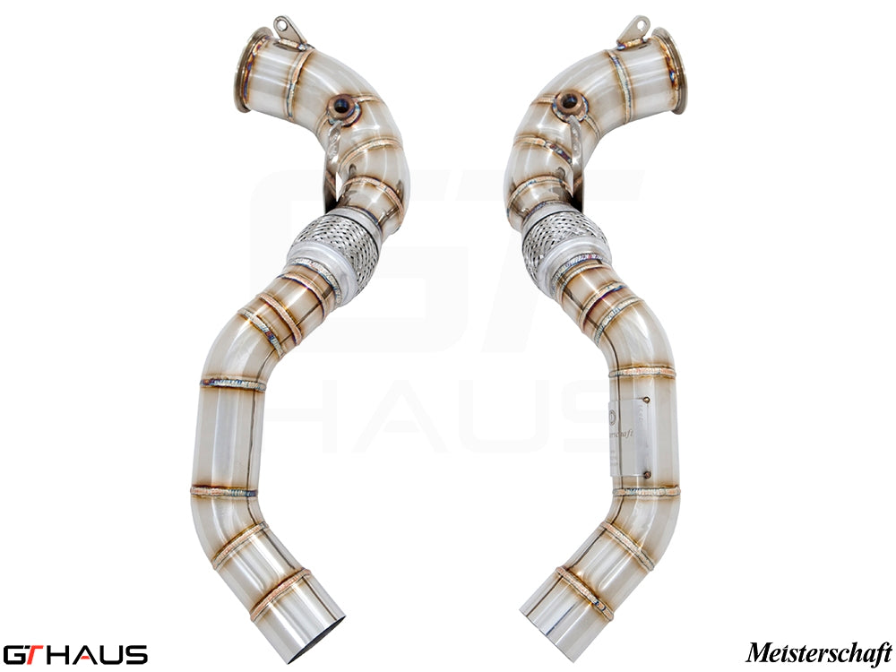 BMW F86 X6M SAV 2015-2019 Down Pipes OBD2 - 400 CEL Sport Cats (90mm piping)