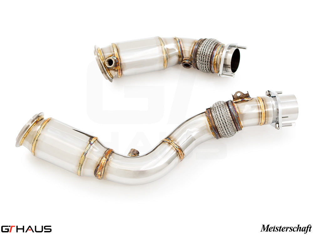 BMW F87 (M2 / M2 Competition / M2 CS Coupe) M2 C/CS (Coupe/S55) 2019-2022 Down Pipes OBD2 - 400 CEL Sport Cats (90mm piping) (S55)
