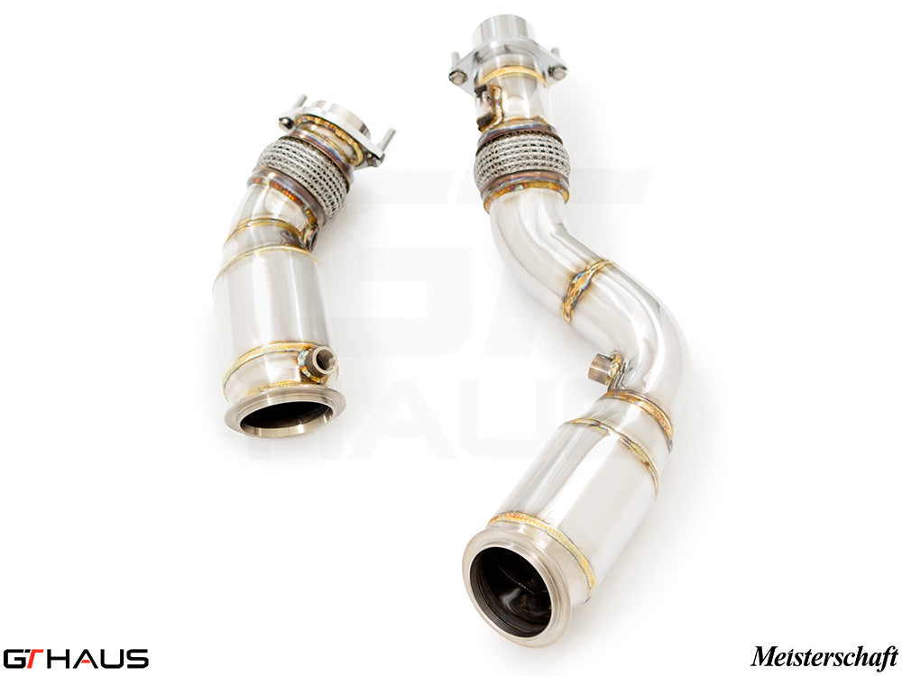 BMW F87 (M2 / M2 Competition / M2 CS Coupe) M2 C/CS (Coupe/S55) 2019-2022 Down Pipes OBD2 - 400 CEL Sport Cats (90mm piping) (S55)