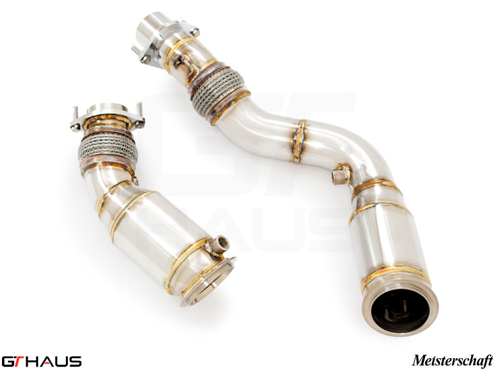 BMW F87 (M2 / M2 Competition / M2 CS Coupe) M2 C/CS (Coupe/S55) 2019-2022 Down Pipes OBD2 - 400 CEL Sport Cats (90mm piping) (S55)