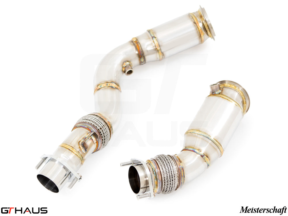 BMW F87 (M2 / M2 Competition / M2 CS Coupe) M2 C/CS (Coupe/S55) 2019-2022 Down Pipes OBD2 - 400 CEL Sport Cats (90mm piping) (S55)