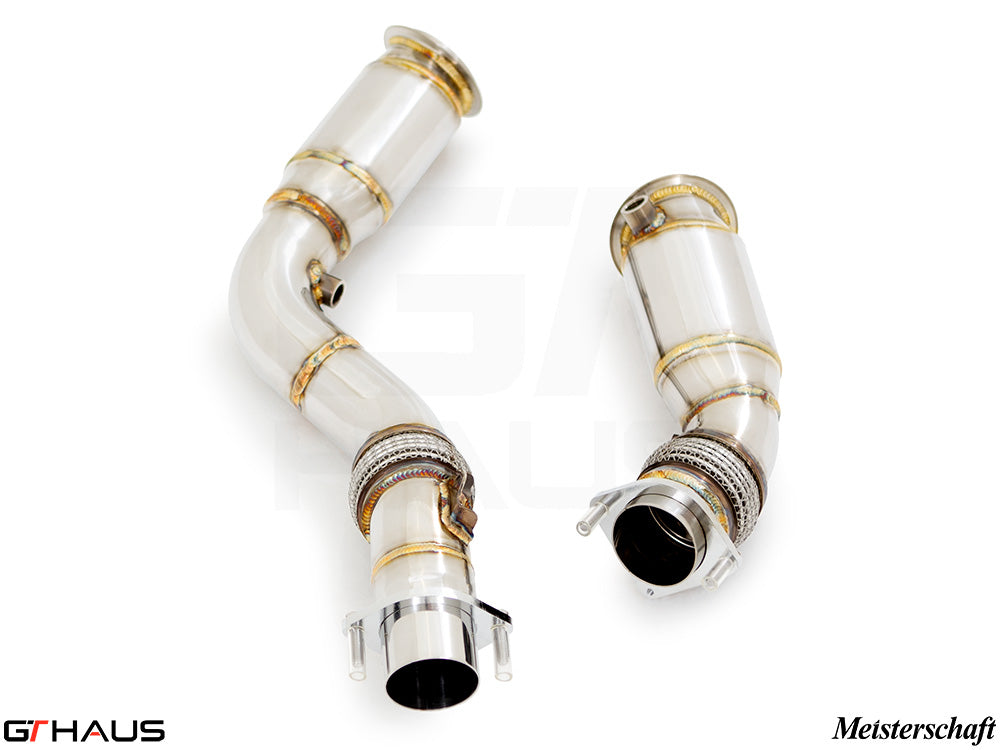 BMW F87 (M2 / M2 Competition / M2 CS Coupe) M2 C/CS (Coupe/S55) 2019-2022 Down Pipes OBD2 - 400 CEL Sport Cats (90mm piping) (S55)