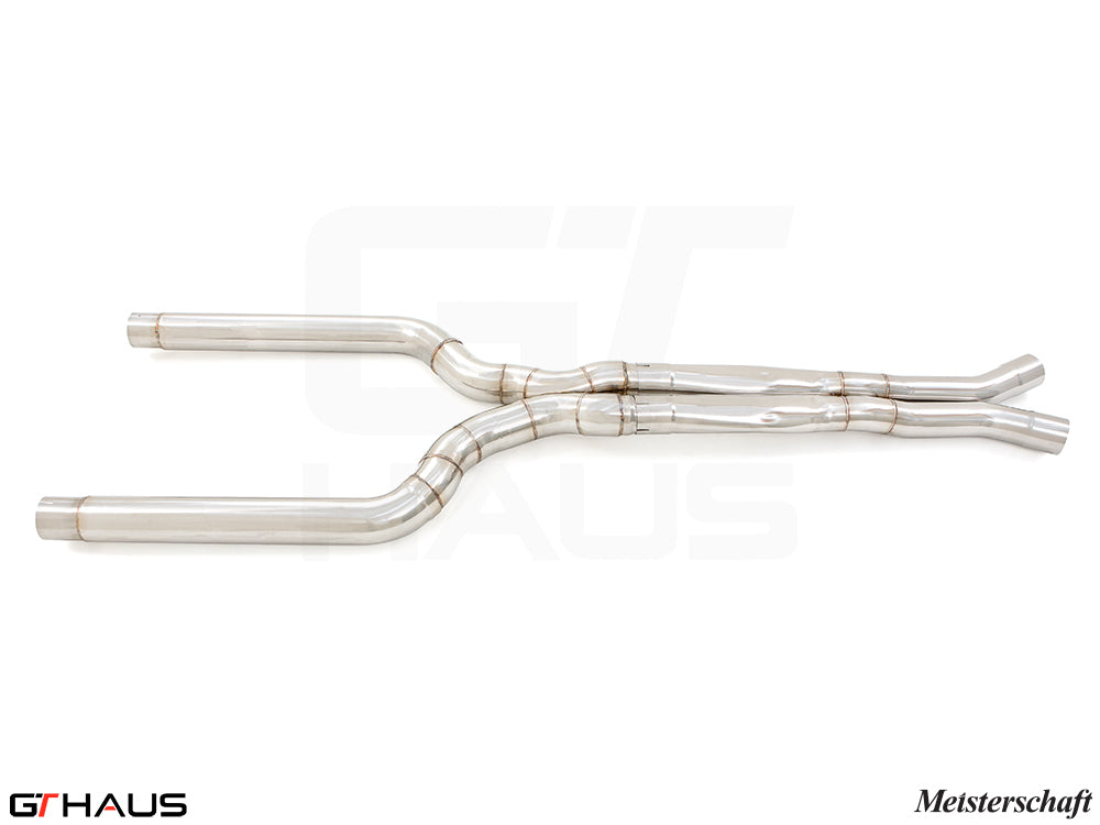BMW F91/92 M8 / M8 Competition Coupe / Convertible 2020+ LSR Mid Resonator Delete Pipes (Full cat-back pipes) 76mm piping