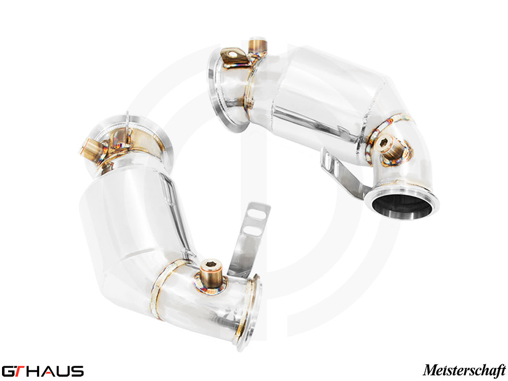 BMW F96 X6M SAV 2020+ Down Pipes OBD2 - 400 CEL Sport Cats (90mm piping)