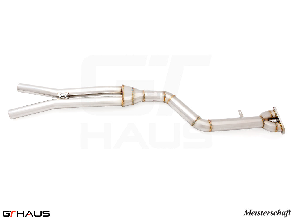 BMW F97 X3M SAV 2022+ Full Cat-Back 90mm SINGLE LX mid Resonator Delete pipes