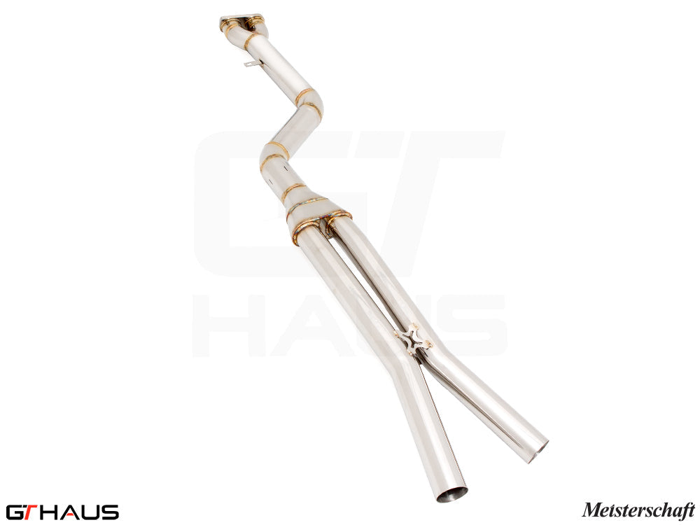 BMW F97 X3M SAV 2022+ Full Cat-Back 90mm SINGLE LX mid Resonator Delete pipes