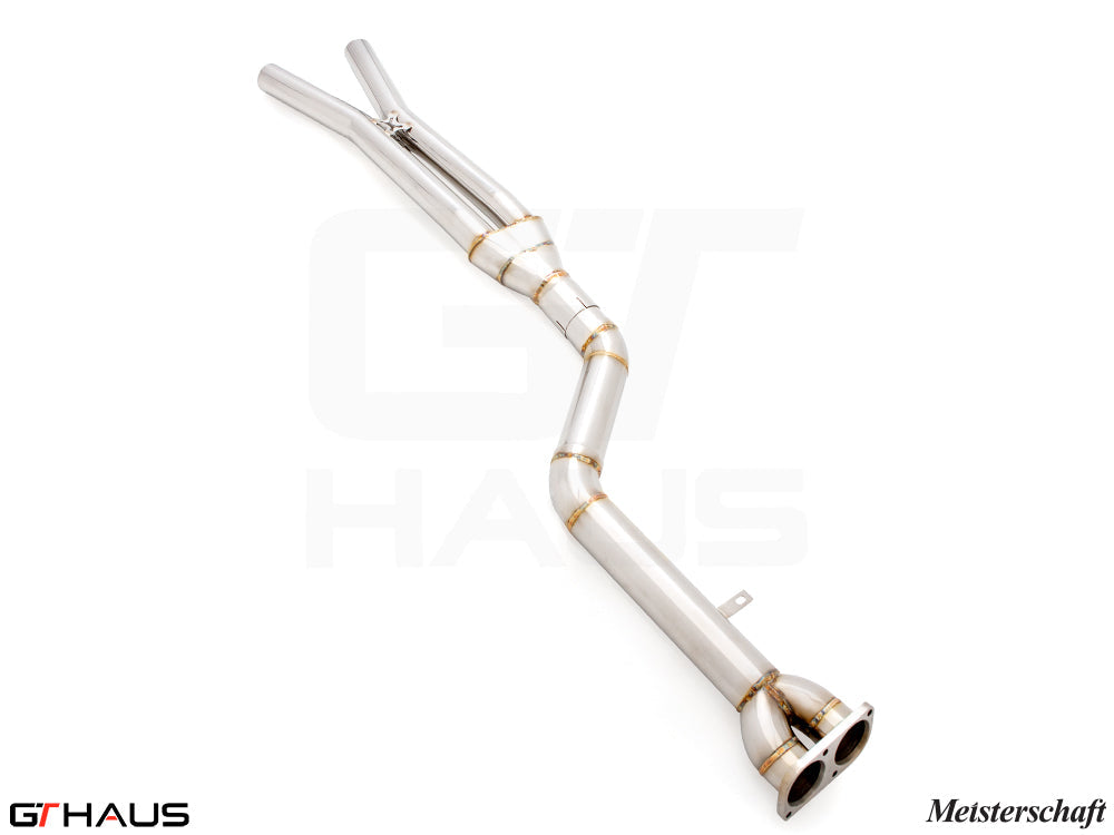 BMW F98 X4M SAV 2019-2021 Full Cat-Back 90mm SINGLE LX mid Resonator Delete pipes