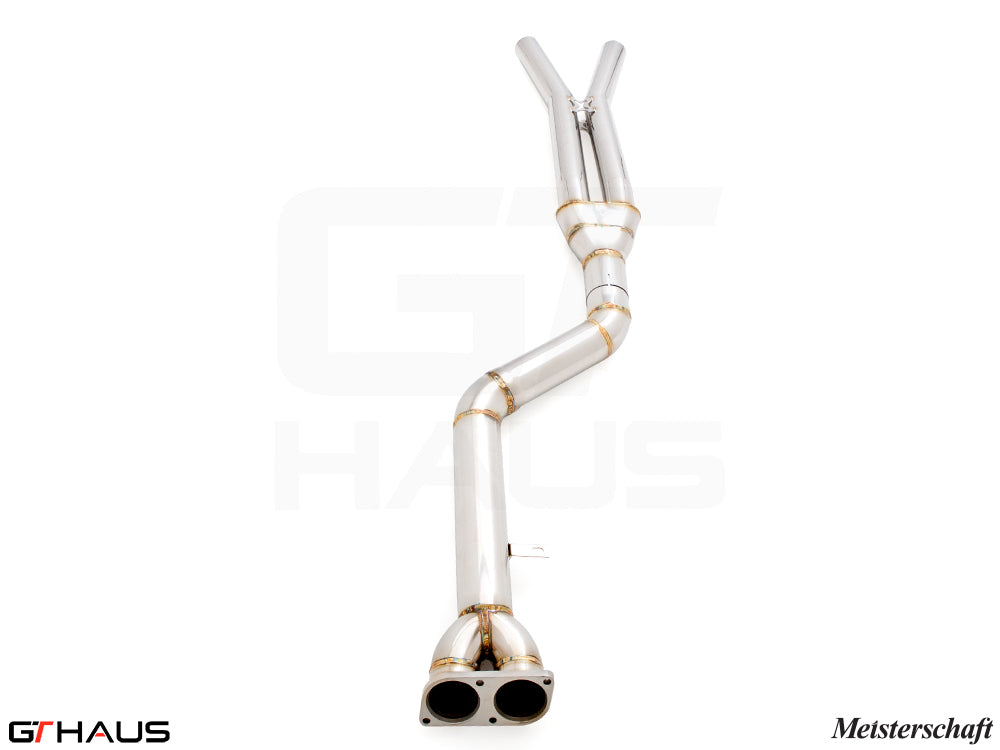 BMW F98 X4M SAV 2019-2021 Full Cat-Back 90mm SINGLE LX mid Resonator Delete pipes