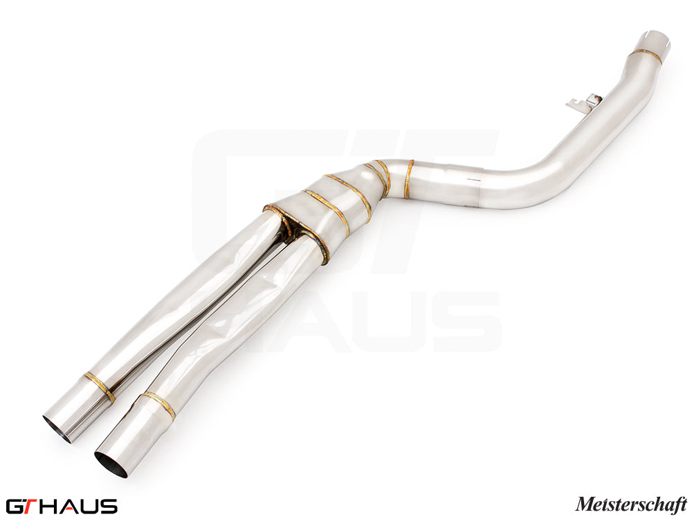 BMW G22/G23 4 Series 440i/xi/(M440i) I-6 (B58) 2022+ Full Cat-Back LSR Mid Resonator Delete Pipes (B58 model only)